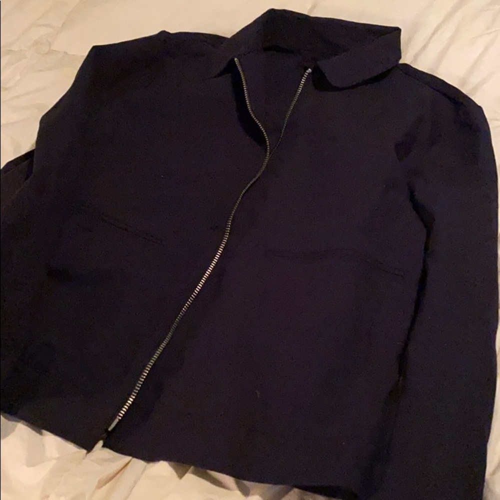 Dark Navy Blue (almost black) H&M zip-up Jacket